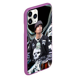 Чехол iPhone 11 Pro матовый Slava Marlow music artist, цвет: 3D-фиолетовый — фото 2