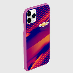 Чехол iPhone 11 Pro матовый Chevrolet текстура, цвет: 3D-фиолетовый — фото 2