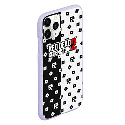 Чехол iPhone 11 Pro матовый Red Dead Redemption 2 pattern, цвет: 3D-светло-сиреневый — фото 2