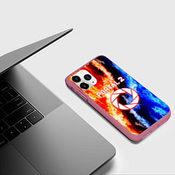 Чехол iPhone 11 Pro матовый Portal битва огней, цвет: 3D-малиновый — фото 2