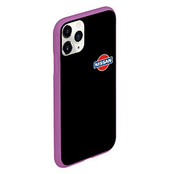 Чехол iPhone 11 Pro матовый Nissan logo steel, цвет: 3D-фиолетовый — фото 2