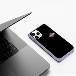 Чехол iPhone 11 Pro матовый Nissan logo steel, цвет: 3D-светло-сиреневый — фото 2