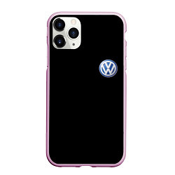 Чехол iPhone 11 Pro матовый Volkswagen logo auto, цвет: 3D-розовый