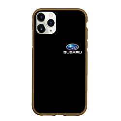 Чехол iPhone 11 Pro матовый Subaru logo auto, цвет: 3D-коричневый