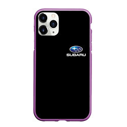 Чехол iPhone 11 Pro матовый Subaru logo auto, цвет: 3D-фиолетовый