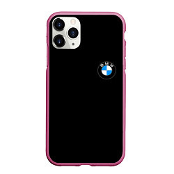 Чехол iPhone 11 Pro матовый BMW auto logo, цвет: 3D-малиновый