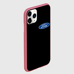 Чехол iPhone 11 Pro матовый FORD logo auto, цвет: 3D-малиновый — фото 2