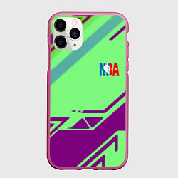 Чехол iPhone 11 Pro матовый NBA geometry sport, цвет: 3D-малиновый