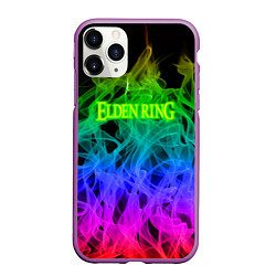 Чехол iPhone 11 Pro матовый Elden ring flame, цвет: 3D-фиолетовый