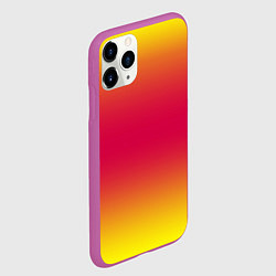 Чехол iPhone 11 Pro матовый Персиковый градинет, цвет: 3D-фиолетовый — фото 2