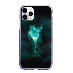 Чехол iPhone 11 Pro матовый  Patronus deer, цвет: 3D-светло-сиреневый