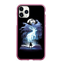 Чехол iPhone 11 Pro матовый Harry Potter patronus and dementors, цвет: 3D-малиновый