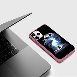 Чехол iPhone 11 Pro матовый Harry Potter patronus and dementors, цвет: 3D-малиновый — фото 2