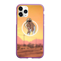 Чехол iPhone 11 Pro матовый Girl - San Andreas, цвет: 3D-фиолетовый