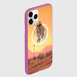 Чехол iPhone 11 Pro матовый Girl - San Andreas, цвет: 3D-фиолетовый — фото 2