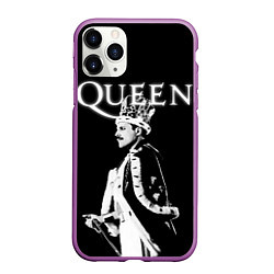 Чехол iPhone 11 Pro матовый Queen Freddie Mercury король, цвет: 3D-фиолетовый