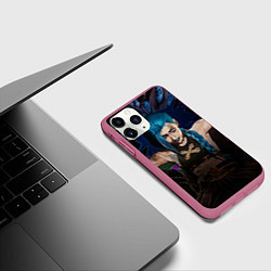 Чехол iPhone 11 Pro матовый Unhappy Jinx, цвет: 3D-малиновый — фото 2