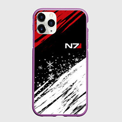 Чехол iPhone 11 Pro матовый Mass Effect - Merry Christmas, цвет: 3D-фиолетовый