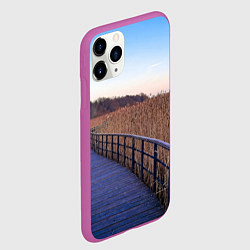 Чехол iPhone 11 Pro матовый Камышовые плавни на Финском заливе, цвет: 3D-фиолетовый — фото 2