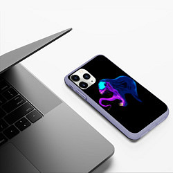 Чехол iPhone 11 Pro матовый Venom head, цвет: 3D-светло-сиреневый — фото 2