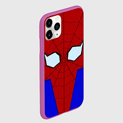 Чехол iPhone 11 Pro матовый Spider-Man - eyes, цвет: 3D-фиолетовый — фото 2