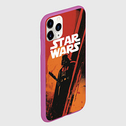 Чехол iPhone 11 Pro матовый Darth Vader - Star Wars, цвет: 3D-фиолетовый — фото 2