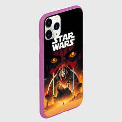 Чехол iPhone 11 Pro матовый Звездные войны - Скрытая угроза, цвет: 3D-фиолетовый — фото 2