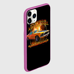 Чехол iPhone 11 Pro матовый Автомобиль Ford Mustang, цвет: 3D-фиолетовый — фото 2