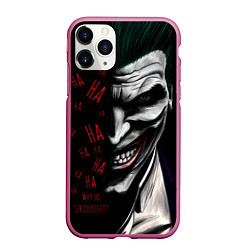 Чехол iPhone 11 Pro матовый Joker in the dark, цвет: 3D-малиновый