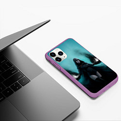 Чехол iPhone 11 Pro матовый Raven young justice, цвет: 3D-фиолетовый — фото 2