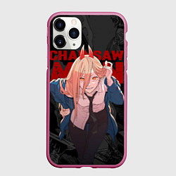 Чехол iPhone 11 Pro матовый Одержимая Пауэр, цвет: 3D-малиновый