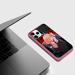 Чехол iPhone 11 Pro матовый Одержимая Пауэр, цвет: 3D-малиновый — фото 2