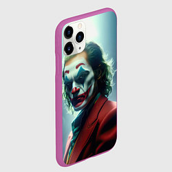 Чехол iPhone 11 Pro матовый Джокер портрет, цвет: 3D-фиолетовый — фото 2