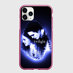 Чехол iPhone 11 Pro матовый Twilight Bella and Edward, цвет: 3D-малиновый
