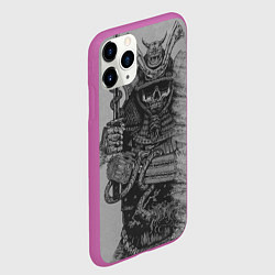 Чехол iPhone 11 Pro матовый Призрак Самурай, цвет: 3D-фиолетовый — фото 2
