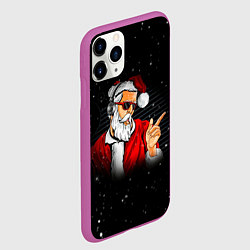 Чехол iPhone 11 Pro матовый Новогоднее санта пати, цвет: 3D-фиолетовый — фото 2