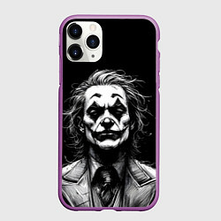 Чехол iPhone 11 Pro матовый Joker - clown, цвет: 3D-фиолетовый