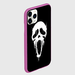 Чехол iPhone 11 Pro матовый Крик маска, цвет: 3D-фиолетовый — фото 2