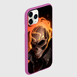 Чехол iPhone 11 Pro матовый Призрачный гонщик, цвет: 3D-фиолетовый — фото 2
