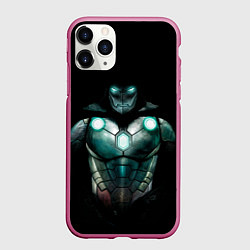 Чехол iPhone 11 Pro матовый Iron Doom, цвет: 3D-малиновый