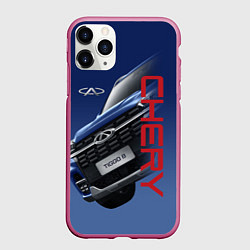 Чехол iPhone 11 Pro матовый Chery, цвет: 3D-малиновый