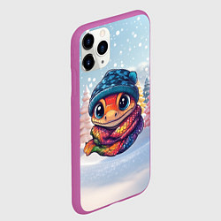 Чехол iPhone 11 Pro матовый Маленькая милая змейка 2025, цвет: 3D-фиолетовый — фото 2