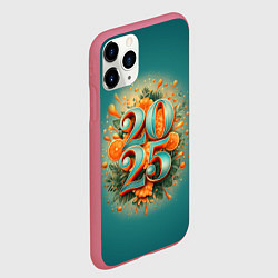 Чехол iPhone 11 Pro матовый Мандариновый 2025, цвет: 3D-малиновый — фото 2