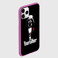 Чехол iPhone 11 Pro матовый Дарт Вейдер крёстный отец, цвет: 3D-фиолетовый — фото 2