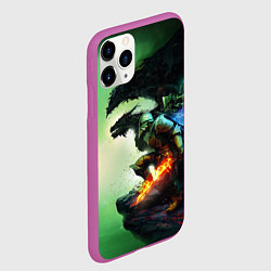 Чехол iPhone 11 Pro матовый Inquisition Dragon Age, цвет: 3D-фиолетовый — фото 2