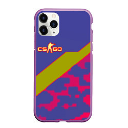 Чехол iPhone 11 Pro матовый Counter strike camo line, цвет: 3D-фиолетовый