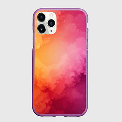 Чехол iPhone 11 Pro матовый Облака краски, цвет: 3D-фиолетовый