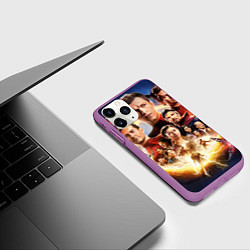 Чехол iPhone 11 Pro матовый Персонажи Человек паук нет пути домой, цвет: 3D-фиолетовый — фото 2