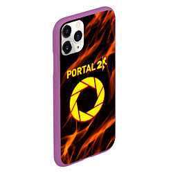 Чехол iPhone 11 Pro матовый Portal flame steel, цвет: 3D-фиолетовый — фото 2