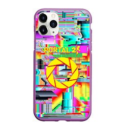 Чехол iPhone 11 Pro матовый Portal 2 краски, цвет: 3D-фиолетовый